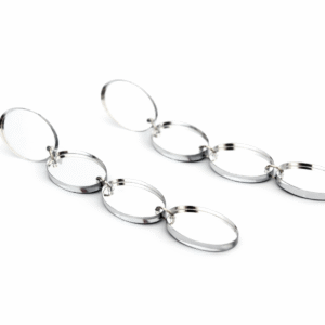 Ovalos cadena plata